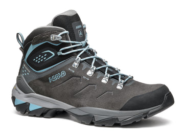 ACADIA MID LTH GTX - WOMEN'S WIDE B-6-GRAPHITE/SKY BLUE-ASOLO USA